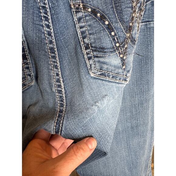 Wrangler Women's Q-Baby Ultimate Riding Jeans Size 9/10 x 36 Medium Wash - Picture 5 of 9